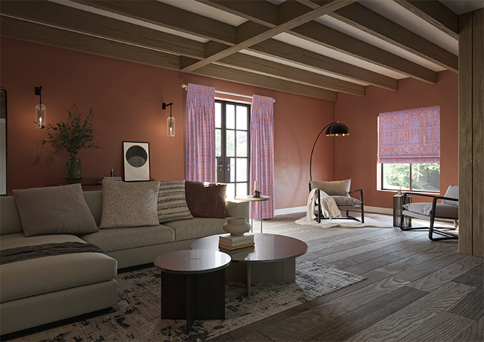 Bamboo Candy, Red Lilac - Made To Measure Curtains - Image 8